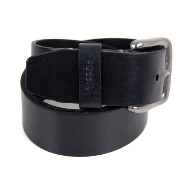 Fossil SADDLE BLACK GENUINE LEATHER 1.5"Wd CASUAL DRESS MEN'S BELT Sz 34 (B42 - Picture 6 of 13
